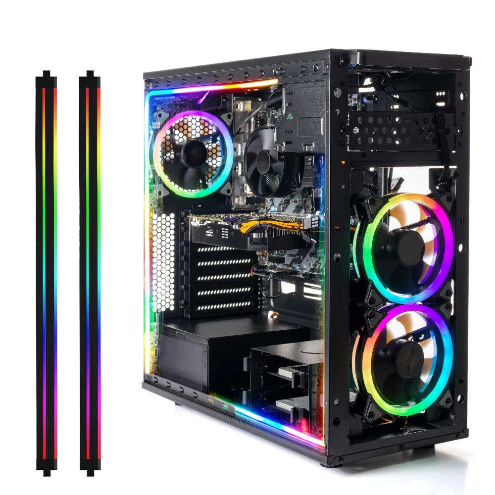PC  2pcs 50cm LED ׿ Ʈ ŰƮ MSI Aura SYNC AORUS ASUS ǻ   WS2812B 60 LED LED Ʈ Ʈ DC5V DC12V